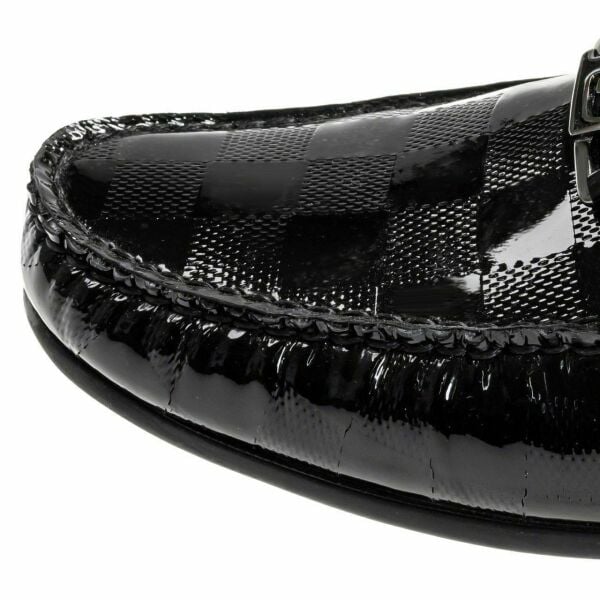 Büyük Numara Siyah Rugan AU247 Erkek Babet