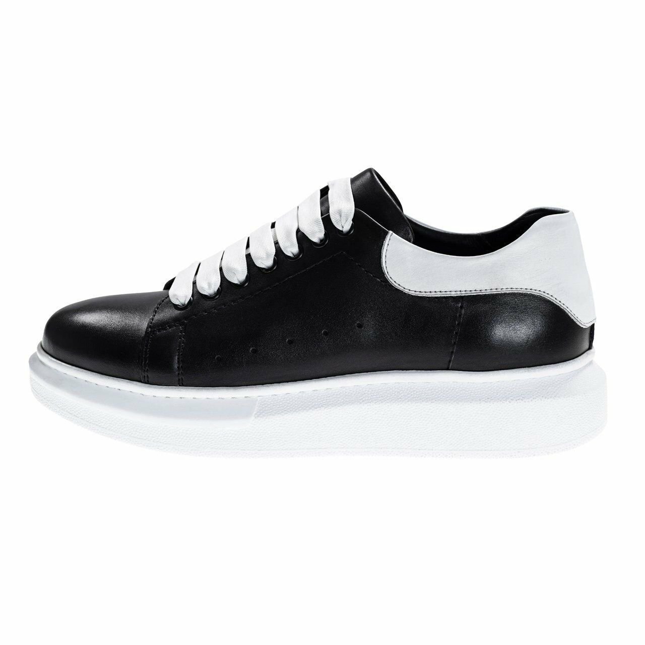 Büyük Numara Spor Erkek Ayakkabı EKS425 Siyah Beyaz