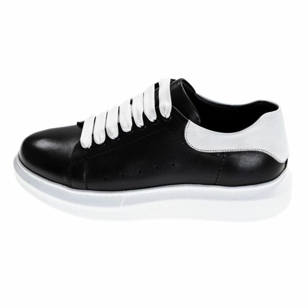 Büyük Numara Spor Erkek Ayakkabı EKS425 Siyah Beyaz