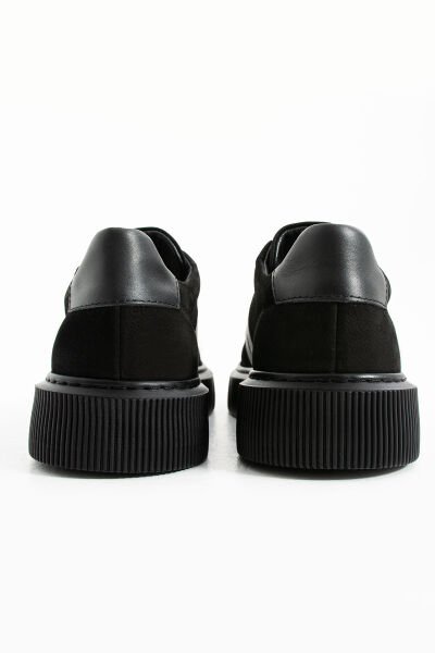 John Richardo Şık Spor Erkek Ayakkabı Siyah Nubuk