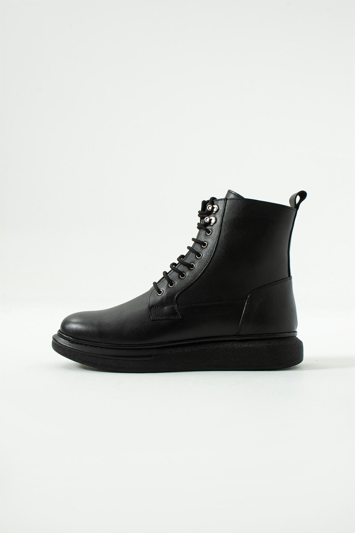 King Shoes Büyük Numara Siyah Bot