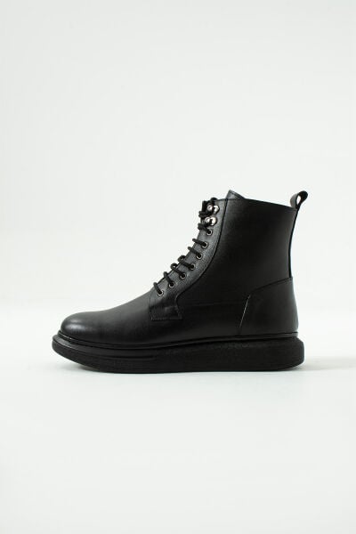 King Shoes Büyük Numara Siyah Bot