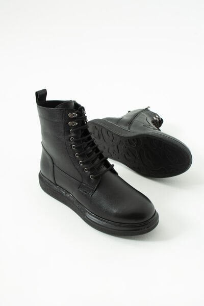 King Shoes Büyük Numara Siyah Bot