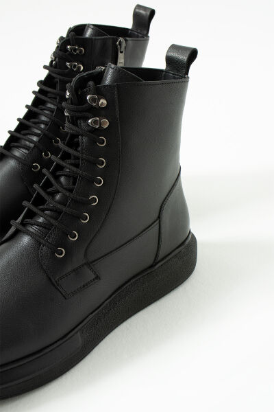 King Shoes Büyük Numara Siyah Bot