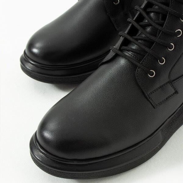 King Shoes Büyük Numara Siyah Bot