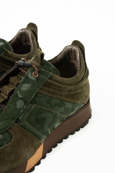 Güvener Deri Spor Erkek Ayakkabı Haki