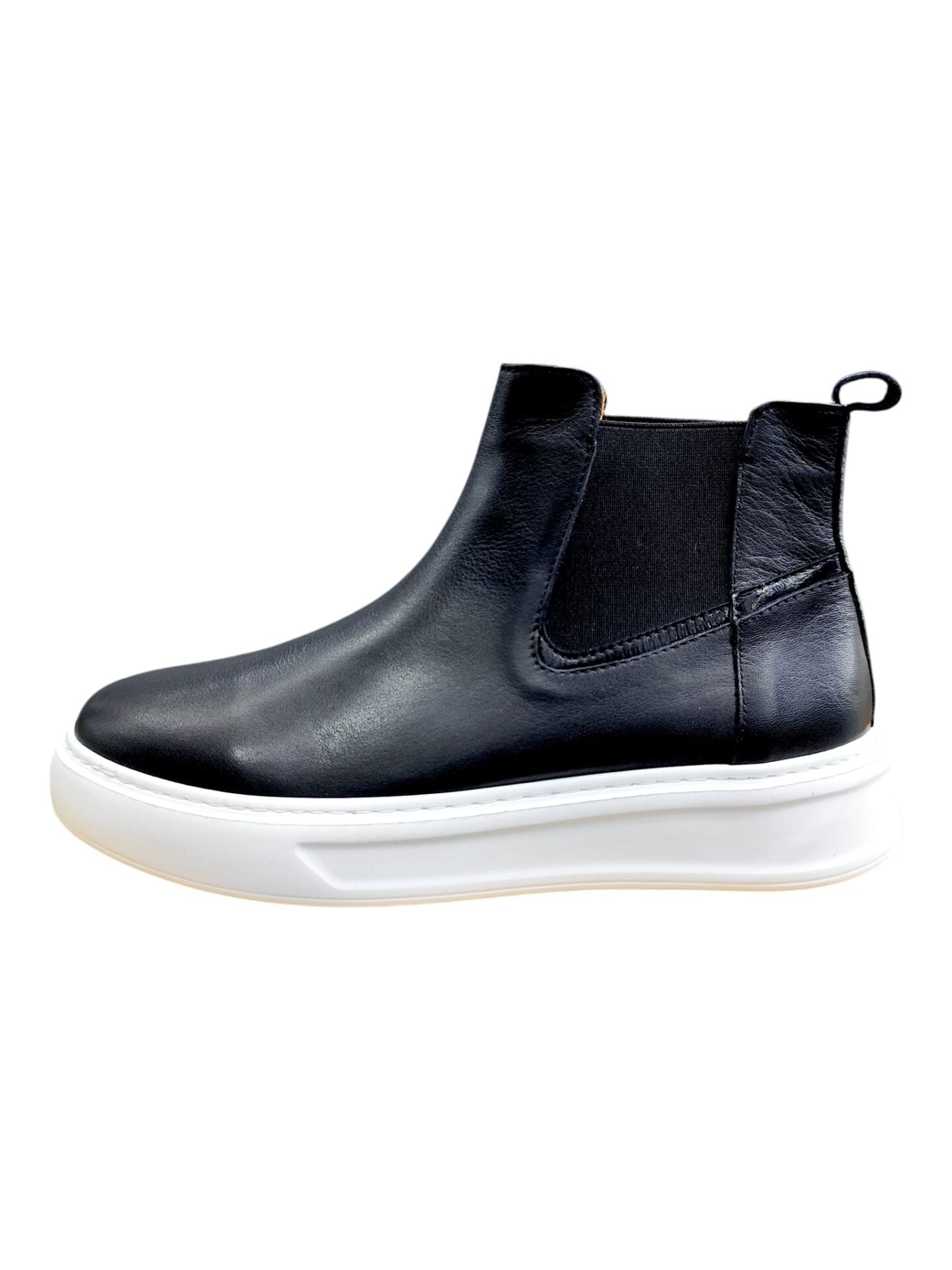 Güvener Hakiki Deri Hafif Yarım Bot Siyah