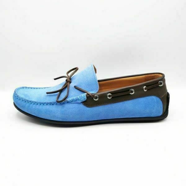 King Shoes 209 Mavi Büyük Numara Erkek Ayakkabı