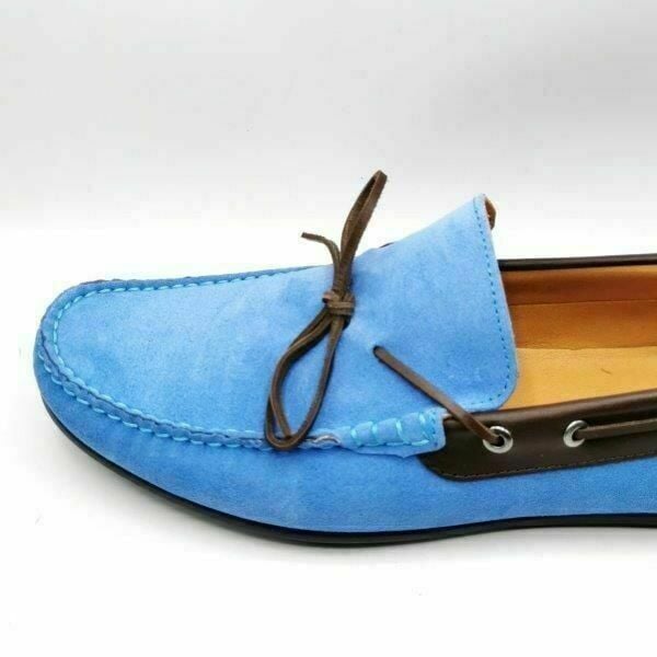 King Shoes 209 Mavi Büyük Numara Erkek Ayakkabı