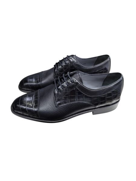 Güvener Hakiki Deri Hakiki Kösele Klasik Erkek Ayakkabısı Siyah