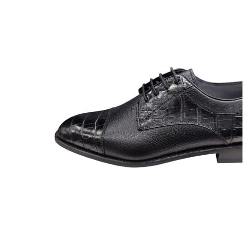 Güvener Hakiki Deri Hakiki Kösele Klasik Erkek Ayakkabısı Siyah