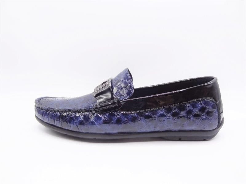 King Shoes Yazlık Rugan Erkek Ayakkabı 4013 Lacivert