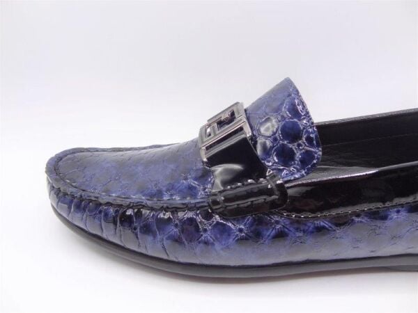 King Shoes Yazlık Rugan Erkek Ayakkabı 4013 Lacivert