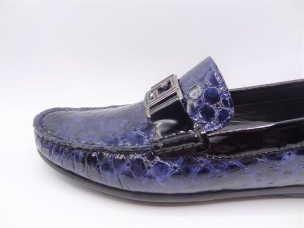 King Shoes Yazlık Rugan Erkek Ayakkabı 4013 Lacivert