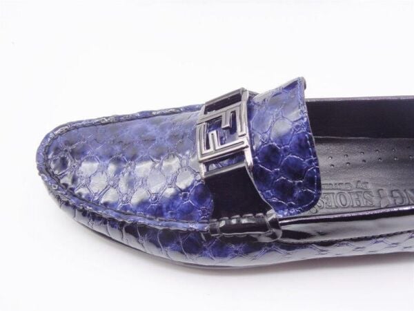 King Shoes Yazlık Rugan Erkek Ayakkabı 4013 Lacivert