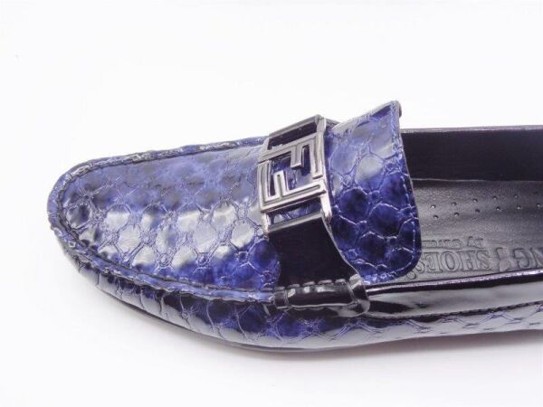 King Shoes Yazlık Rugan Erkek Ayakkabı 4013 Lacivert