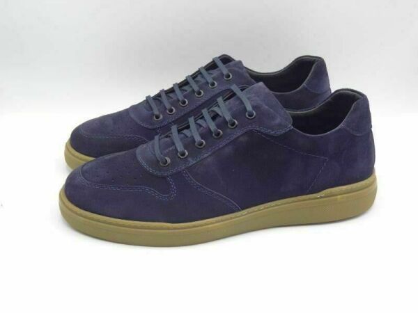 King Shoes Büyük Numara Sneaker AU89 Lacivert Süet