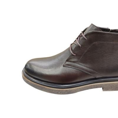 Güvener Fermuarlı Bağcıklı Erkek Bot Kahverengi