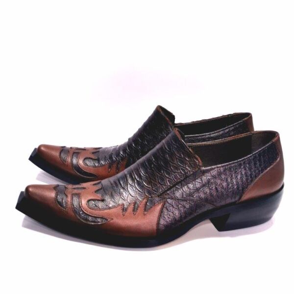 Hakiki Deri Kovboy Model Ayakkabı Taba