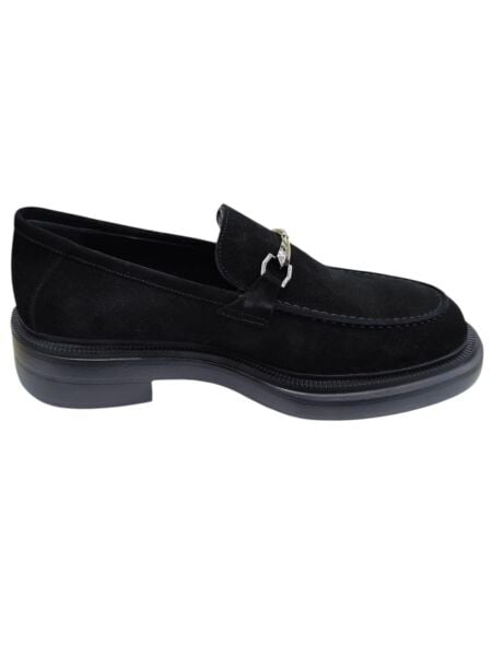 Güvener Yüksek Taban Klasik Erkek Ayakkabısı Siyah Süet