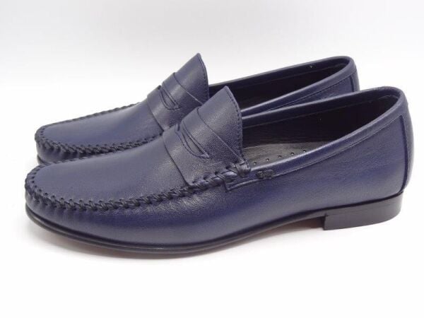 King Shoes Lacivert Yazlık Erkek Ayakkabı AU541