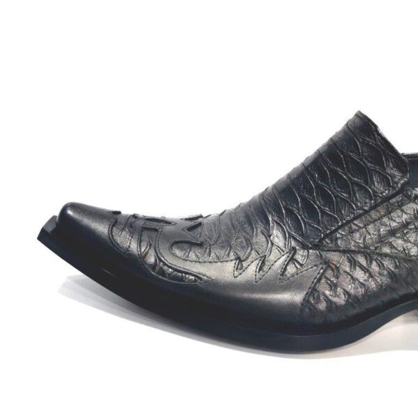 %100 Gerçek Deri Siyah Kovboy Ayakkabı