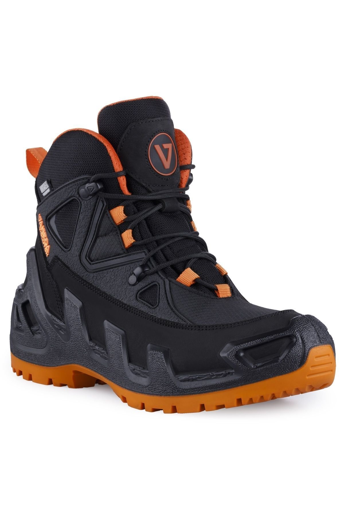 1153 V-Clutch Pro Mid Drytex Su Geçirmez Siyah Turuncu Nubuk Bot