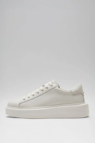 Lufian Gage Beyaz Erkek Deri Sneaker Ayakkabı