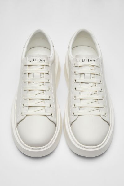 Lufian Gage Beyaz Erkek Deri Sneaker Ayakkabı