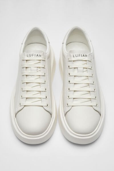 Lufian Gage Beyaz Erkek Deri Sneaker Ayakkabı