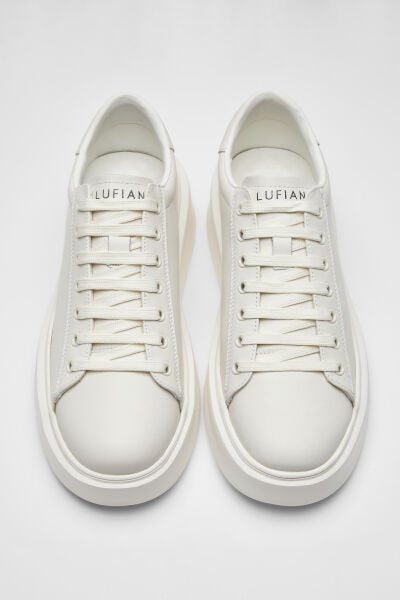 Lufian Gage Beyaz Erkek Deri Sneaker Ayakkabı
