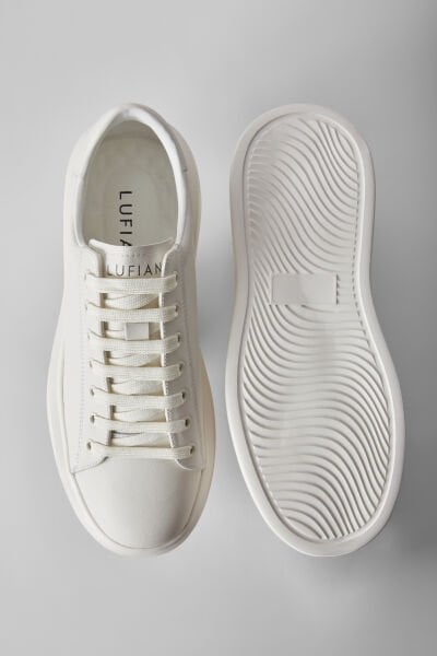 Lufian Gage Beyaz Erkek Deri Sneaker Ayakkabı