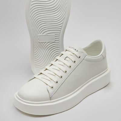 Lufian Gage Beyaz Erkek Deri Sneaker Ayakkabı