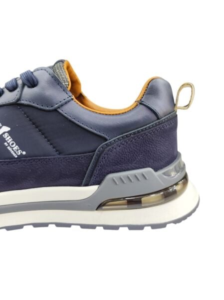 King Shoes Lacivert Deri Spor Erkek Ayakkabı