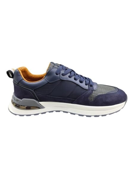 King Shoes Lacivert Deri Spor Erkek Ayakkabı