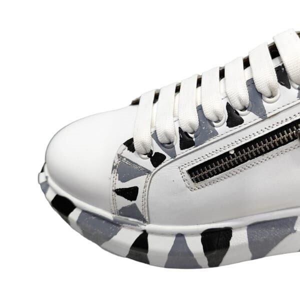 King Shoes Büyük Numara Beyaz Erkek Ayakkabı