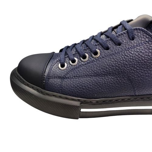 King Shoes Lacivert Deri Spor Erkek Ayakkabı