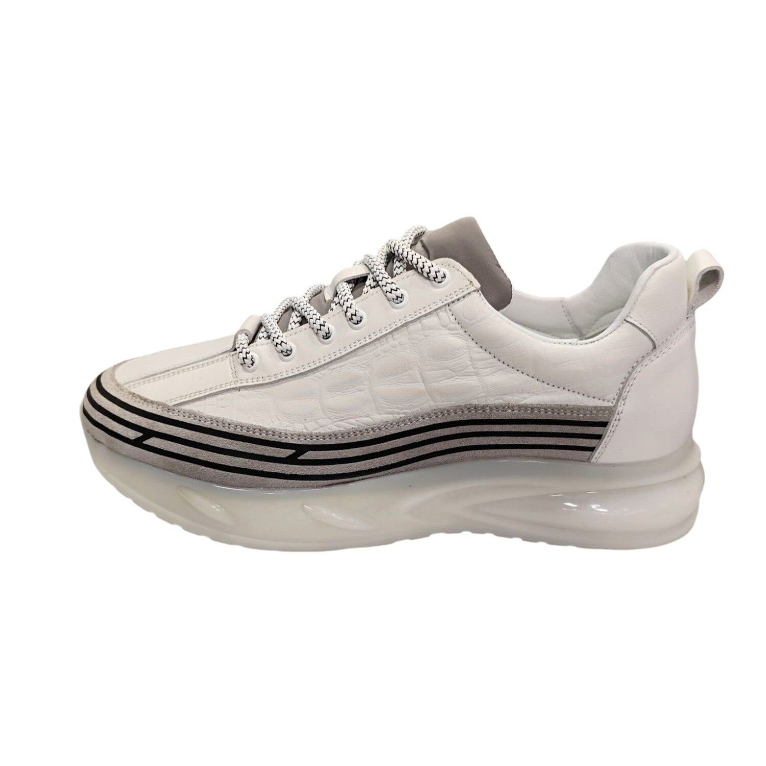 King Shoes Beyaz Deri Spor Erkek Ayakkabı