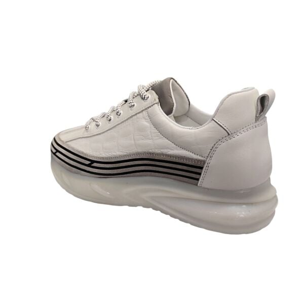King Shoes Beyaz Deri Spor Erkek Ayakkabı