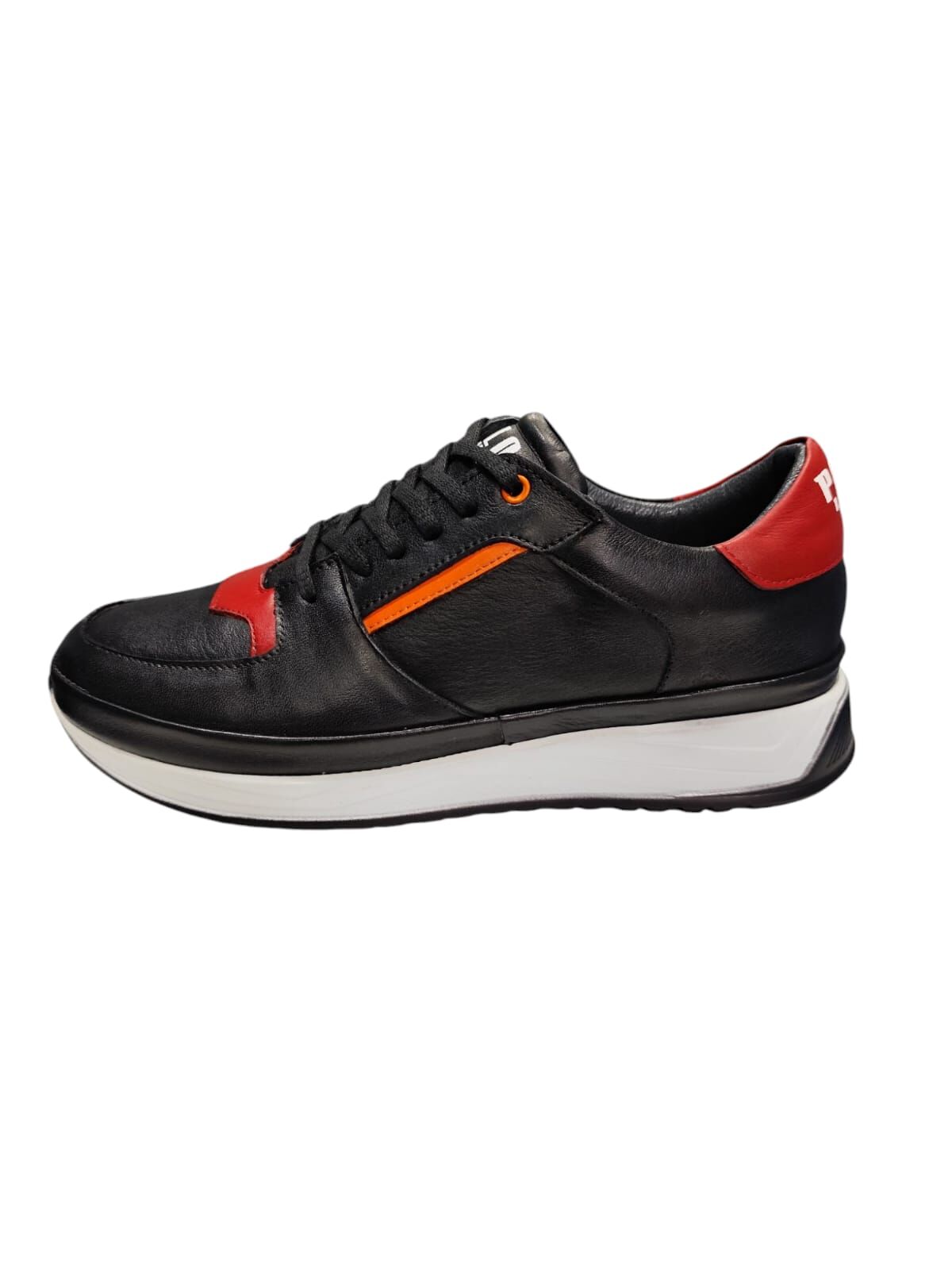 King Shoes Siyah Deri Spor Ayakkabı