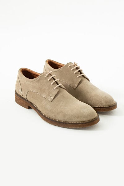 King Shoes Bej Erkek Ayakkabı 05 Süet
