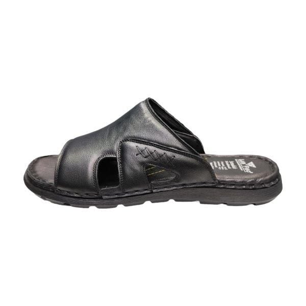 L.Figo Büyük Numara Siyah Deri Terlik