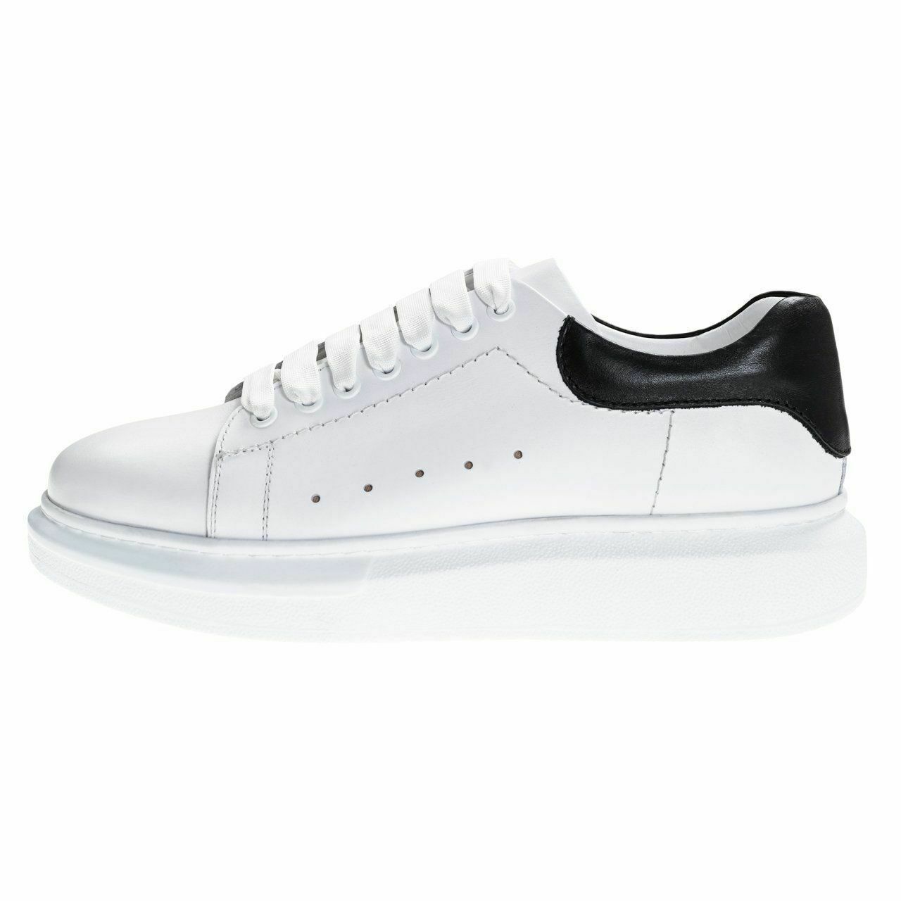 King Shoes Büyük Numara Beyaz Ayakkabı