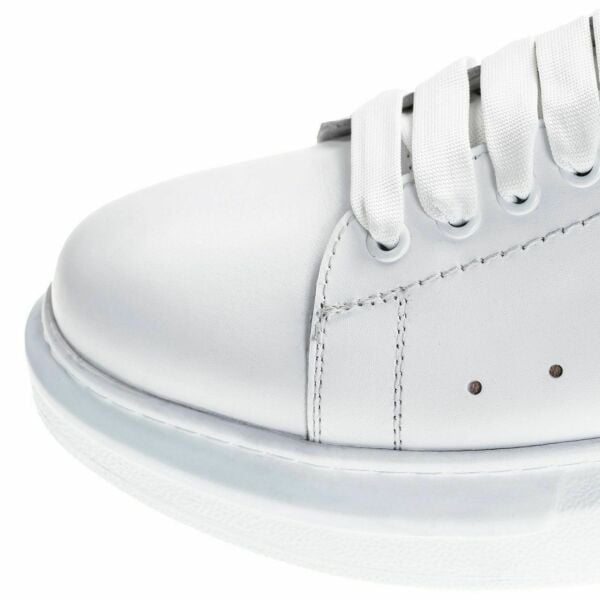 King Shoes Büyük Numara Beyaz Ayakkabı