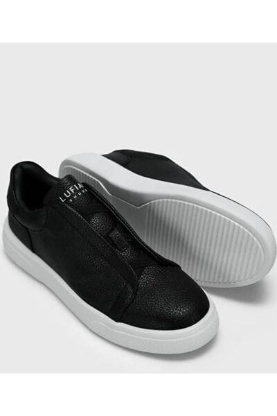 Lufian Dante Siyah Sneaker Erkek Deri Ayakkabı