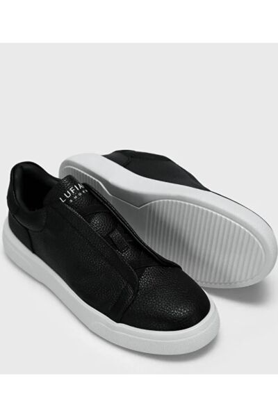 Lufian Dante Siyah Sneaker Erkek Deri Ayakkabı