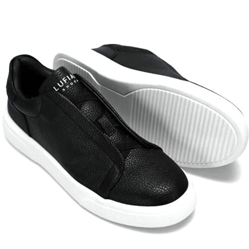 Lufian Dante Siyah Sneaker Erkek Deri Ayakkabı