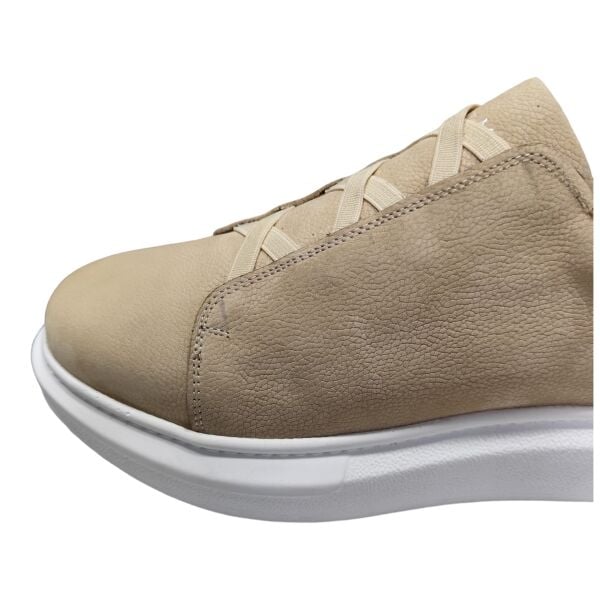King Shoes Bej Rengi Lastikli Erkek Ayakkabı