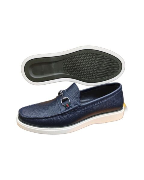 King Shoes Lacivert Yazlık Erkek Ayakkabı