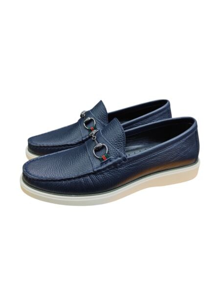 King Shoes Lacivert Yazlık Erkek Ayakkabı